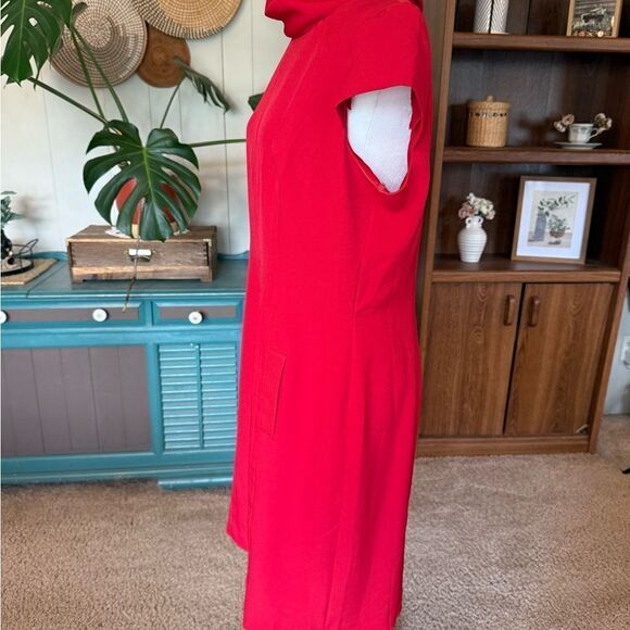 Liz Claiborne Vibrant Red Midi Dress - Picture 8 of 10